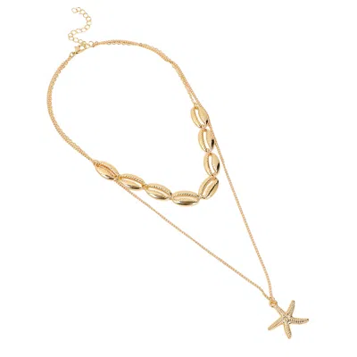 Sohi Women's The Bahamas Multi-layer Necklace In Brown