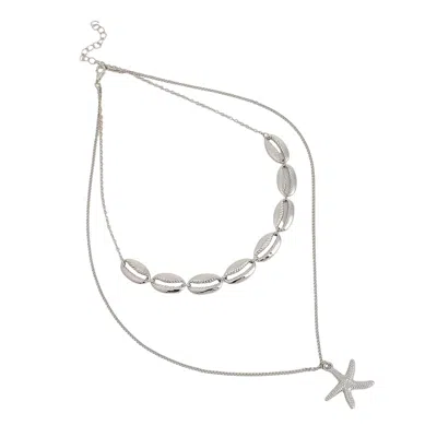 Sohi Women's The Bahamas Multi-layer Necklace In Metallic
