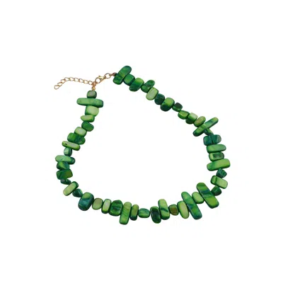 Sohi Women's The Belize Collar Necklace In Green