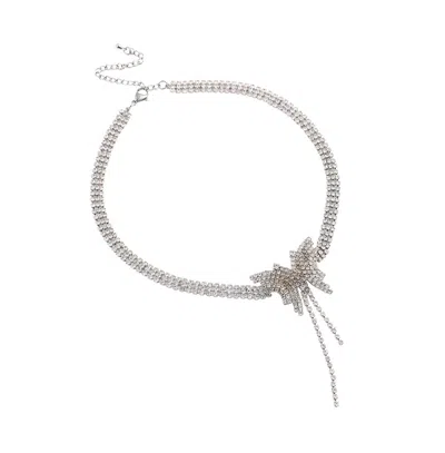 Sohi Women's The Bijou Papillon Collar Necklace In Silver
