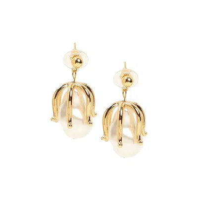 Sohi Women's The Bud Drop Earrings In Gold