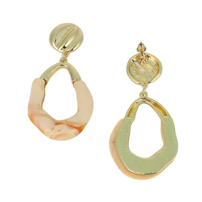 Sohi Women's The Calacatta Drop Earrings - California Gold