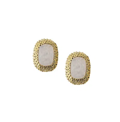 Sohi Women's The Celeste Stud Earrings In White