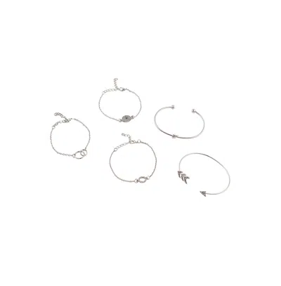 Sohi Women's The Celestrial Arrow Multi-layer Bracelet In Silver
