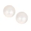 Sohi Women's The Celestrial-orb Stud Earrings - Ivory White & Metallic Silver In White