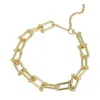 Sohi Women's The Chunky Clip-link Chain Necklace - California Gold In Gold