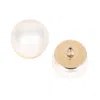 Sohi Women's The Chunky-jacqueline Stud Earrings - Pearl White & California Gold In White