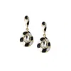 Sohi Women's The Cleo Drop Earrings In Black