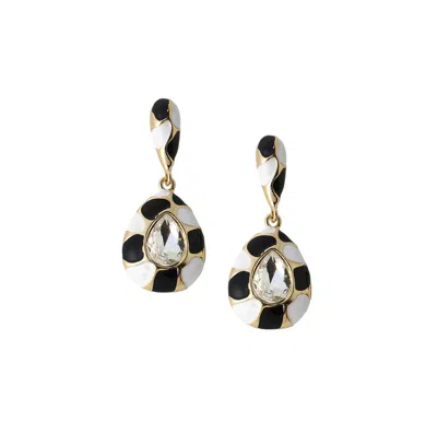 Sohi Women's The Cleo Drop Earrings In Black