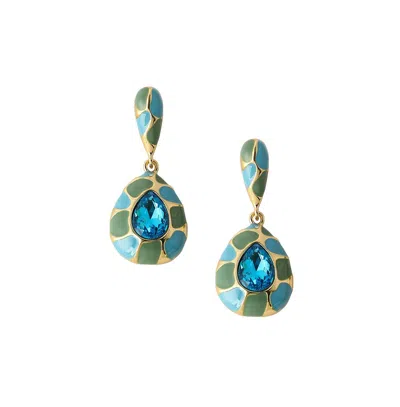 Sohi Women's The Cleo Drop Earrings In Blue