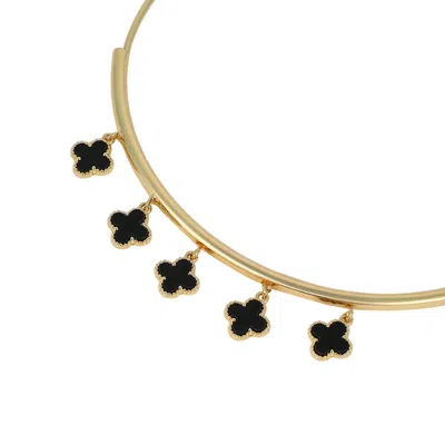 Sohi Women's The Clover-charm Collar Necklace - California Gold