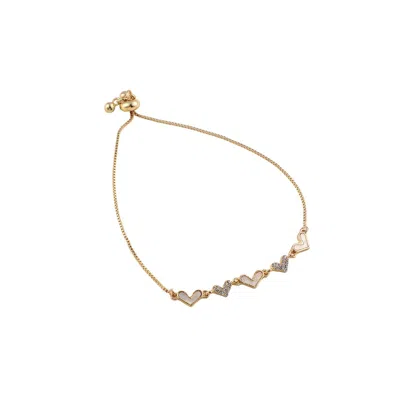 Sohi Women's The Corazon Bolo Bracelet In White