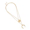 Sohi Women's The Cosmo Multi-layer Necklace In Brown
