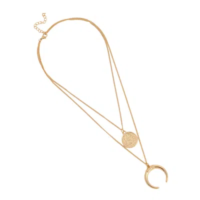 Sohi Women's The Cosmo Multi-layer Necklace In Brown