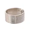 Sohi Women's The Cristal-bijou Cuff Bracelet - Crystal Silver In Silver