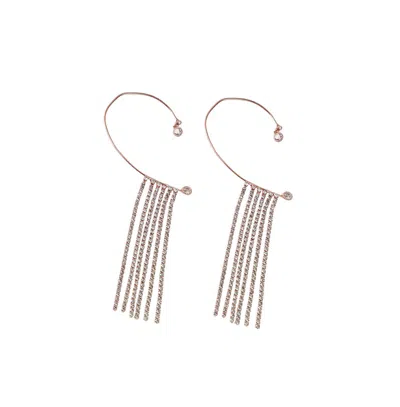 Sohi Women's The Cristal Cuff Earrings In Silver