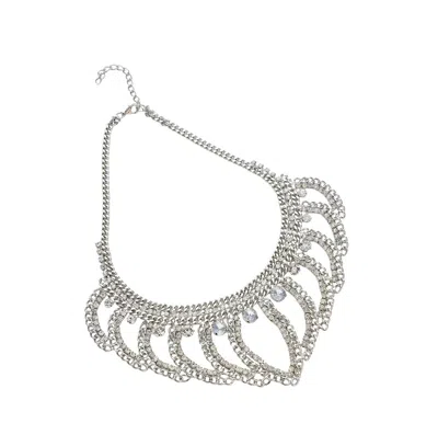 Sohi Women's The Crun Statement Necklace In Silver