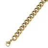 Sohi Women's The Curved-link Chain Bracelet - California Gold In Brown