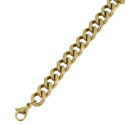Sohi Women's The Curved-link Chain Bracelet - California Gold In Brown