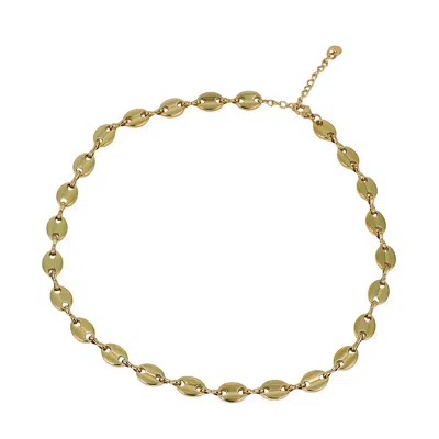 Sohi Women's The Dainty Coffee-bean Collar Necklace - California Gold