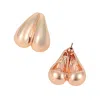 Sohi Women's The Droplet-heart Stud Earrings - Rose Gold In Gray