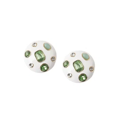 Sohi Women's The Duchess Stud Earrings In Green
