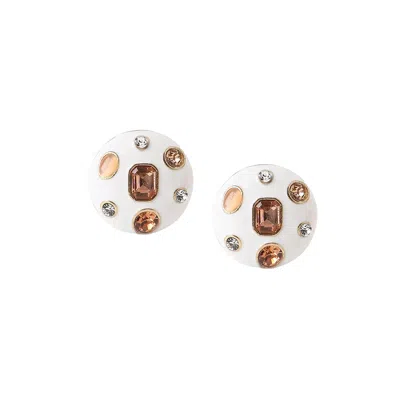 Sohi Women's The Duchess Stud Earrings In Pink