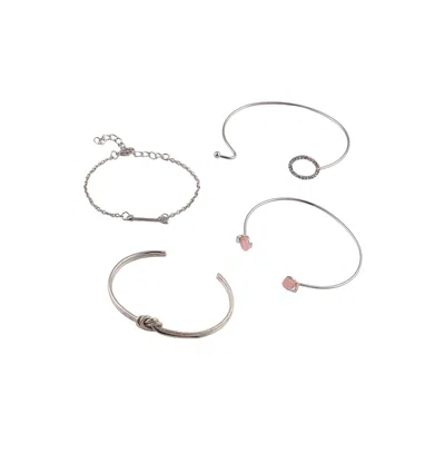 Sohi Women's The Duello Multi-layer Bracelet In Silver