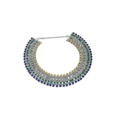 Sohi Women's The Egyptian Bijou Statement Necklace In Blue