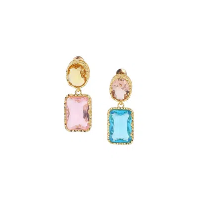 Sohi Women's The Eleanor Drop Earrings In Blue