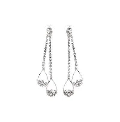 Sohi Women's The Eloise Drop Earrings In Silver