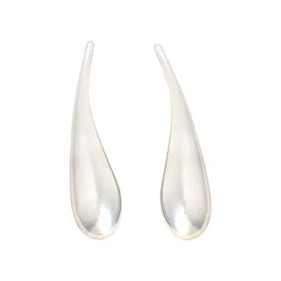 Sohi Women's The Elongated Drip Drop Earrings In Metallic