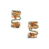 Sohi Women's The Enamel-coil Hoop Earrings - Shamrock Green & Rose Gold In Gold