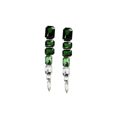 Sohi Women's The Foret Drop Earrings In Green