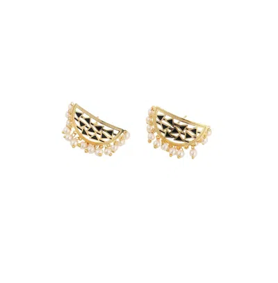 Sohi Women's The Hafsa Stud Earrings In Blue