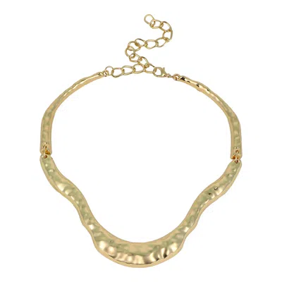Sohi Women's The Hammered-horn Collar Necklace - California Gold