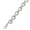 Sohi Women's The Hammered Orb-link Chain Bracelet - Chrome Silver In Metallic