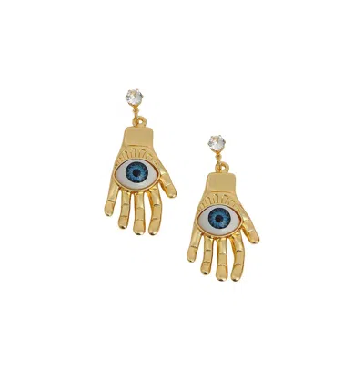Sohi Women's The Hamsa Drop Earrings In Gold