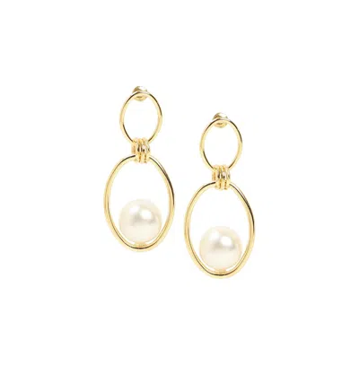 Sohi Women's The Hanging Drop Earrings In Gold