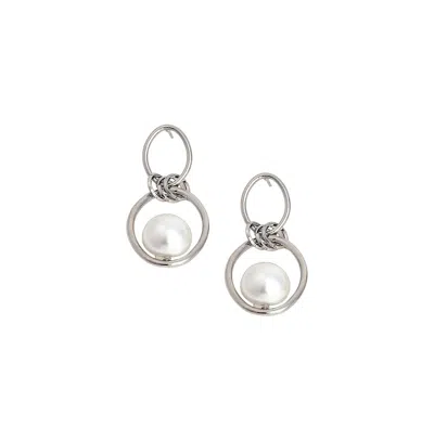 Sohi Women's The Hanging Drop Earrings In Silver