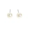 Sohi Women's The Jackie Stud Earrings In White