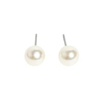 Sohi Women's The Jackie Stud Earrings In White