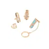 Sohi Women's The Jasmine Nail Rings - California Gold (set Of 4) In Gold