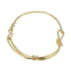 Sohi Women's The Knotted-bar Collar Necklace - California Gold In Gold