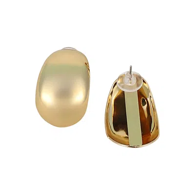 Sohi Women's The Lamella Hoop Earrings - California Gold In Brown