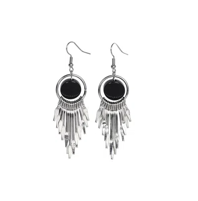 Sohi Women's The Lancia Drop Earrings In Black