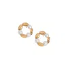 Sohi Women's The Loop Stud Earrings In Gold