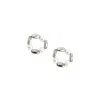 Sohi Women's The Loop Stud Earrings In Silver