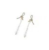 Sohi Women's The Lucie Drop Earrings In White