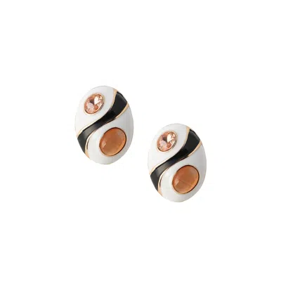 Sohi Women's The Marquess Stud Earrings In Orange